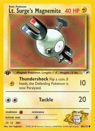 Lt. Surge's Magnemite (80) (80) [Gym Heroes] Unlimited