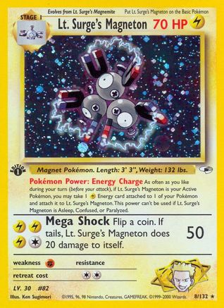 Lt. Surge's Magneton (8) [Gym Heroes] Unlimited Holofoil