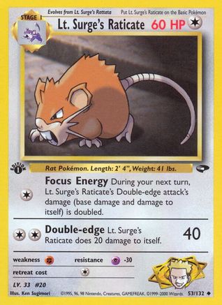 Lt. Surge's Raticate (53) [Gym Challenge] Unlimited