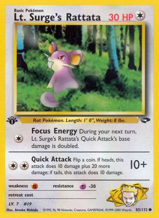 Lt. Surge's Rattata (85) [Gym Challenge] Unlimited