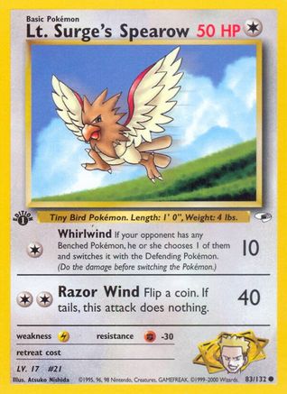Lt. Surge's Spearow (83) (83) [Gym Heroes] Unlimited