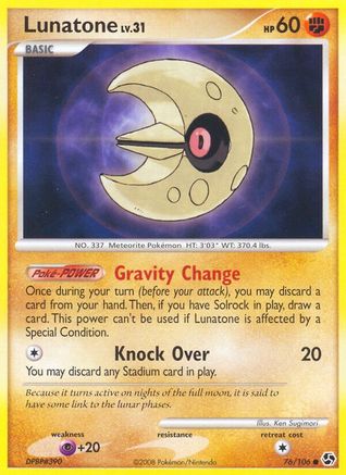Lunatone (76) [Great Encounters] Reverse Holofoil
