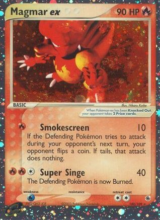 Magmar ex (100) [Ruby and Sapphire] Holofoil