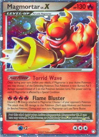 Magmortar Lv.X (123) [Mysterious Treasures] Holofoil