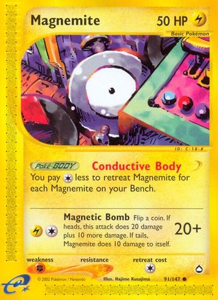 Magnemite (91) (91) [Aquapolis] Reverse Holofoil