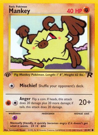 Mankey (61) [Team Rocket] Unlimited