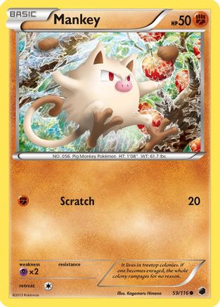 Mankey (59) [Plasma Freeze] Reverse Holofoil