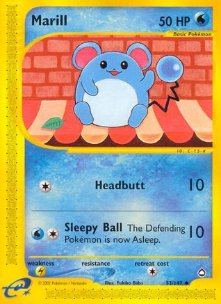 Marill (53) [Aquapolis] Reverse Holofoil