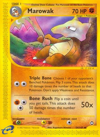 Marowak (54) [Aquapolis] Reverse Holofoil