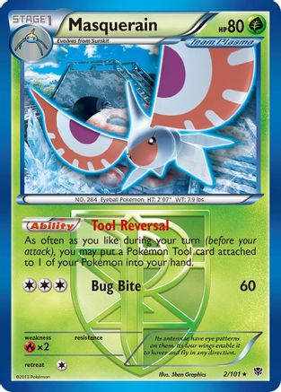 Masquerain (Team Plasma) (2) [Plasma Blast] Reverse Holofoil