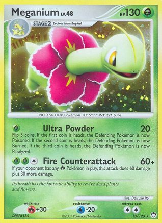 Meganium (13) [Mysterious Treasures] Holofoil