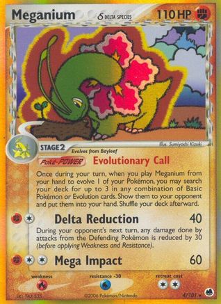 Meganium (Delta Species) (4) [Dragon Frontiers] Holofoil
