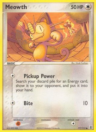 Meowth (77) [Delta Species] Reverse Holofoil