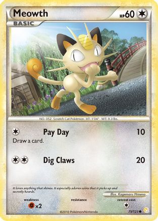 Meowth (75) [HeartGold SoulSilver] Reverse Holofoil