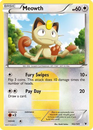 Meowth (102) [Noble Victories] Holofoil
