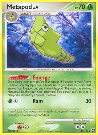 Metapod (47) [Great Encounters] Reverse Holofoil