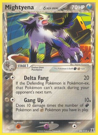 Mightyena (Delta Species) (24) [Delta Species] Reverse Holofoil