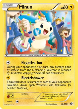 Minun (48) [Legendary Treasures] Reverse Holofoil