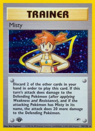 Misty (18) (18) [Gym Heroes] Unlimited Holofoil