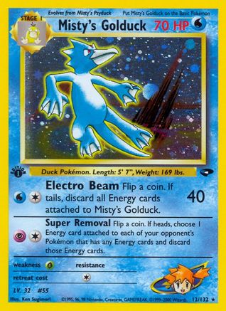 Misty's Golduck (12) [Gym Challenge] 1st Edition Holofoil