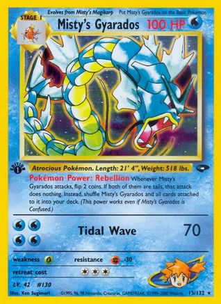 Misty's Gyarados (13) [Gym Challenge] Unlimited Holofoil