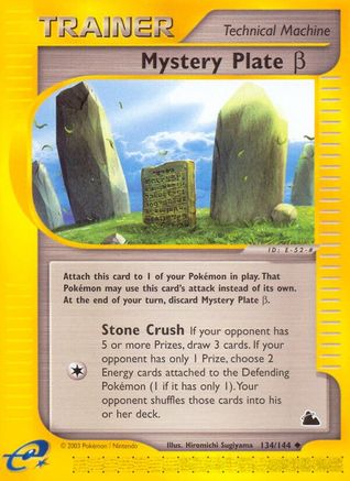 Mystery Plate Beta (134) [Skyridge] Reverse Holofoil