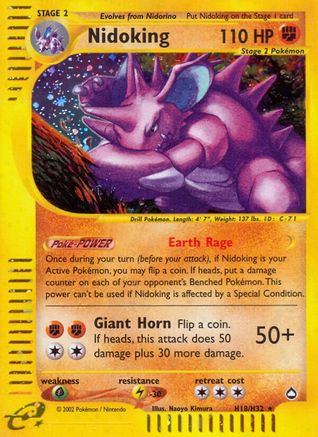 Nidoking (H18) (H18) [Aquapolis] Holofoil