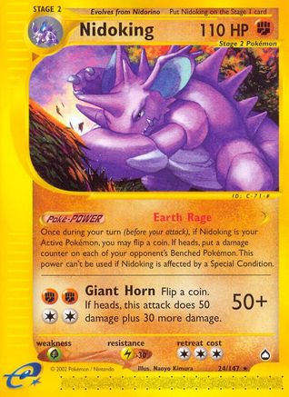 Nidoking (24) (24) [Aquapolis] Reverse Holofoil