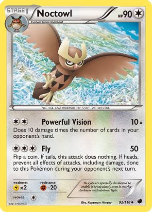 Noctowl (92) [Plasma Freeze] Reverse Holofoil