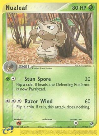 Nuzleaf - 49/100 (49) [Sandstorm] Reverse Holofoil