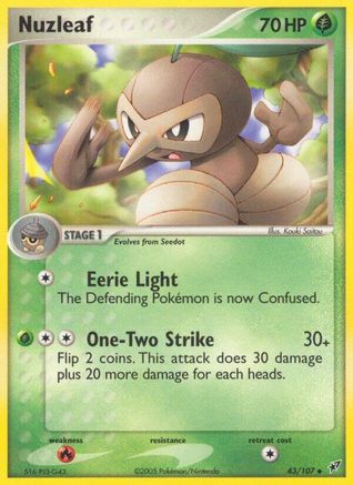 Nuzleaf (43) [Deoxys] Reverse Holofoil