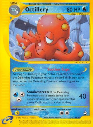Octillery (26) [Aquapolis] Reverse Holofoil
