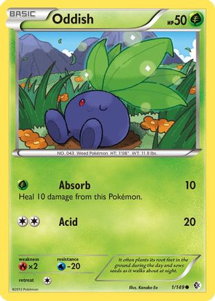 Oddish (1) [Boundaries Crossed] Reverse Holofoil