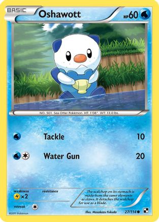 Oshawott (27) (27) [Black and White] Reverse Holofoil