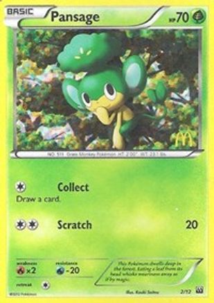 Pansage - 2/12 (2) [McDonald's Promos 2012] Holofoil
