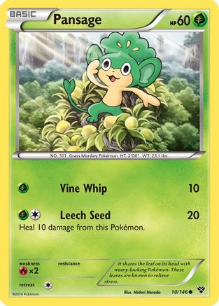Pansage (10) [XY Base Set] Reverse Holofoil