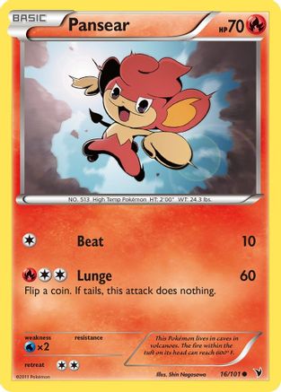 Pansear (16) [Noble Victories] Reverse Holofoil