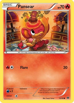 Pansear (15) [Next Destinies] Reverse Holofoil