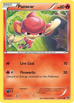 Pansear (22) [XY Base Set] Reverse Holofoil
