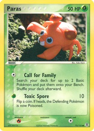 Paras (72) [FireRed & LeafGreen] Reverse Holofoil