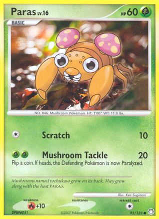 Paras (92) [Mysterious Treasures] Reverse Holofoil