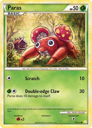 Paras (76) [HeartGold SoulSilver] Reverse Holofoil
