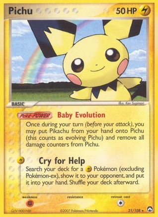 Pichu (21) [Power Keepers] Reverse Holofoil