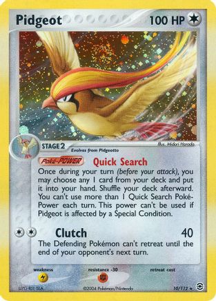 Pidgeot (10) [FireRed & LeafGreen] Reverse Holofoil