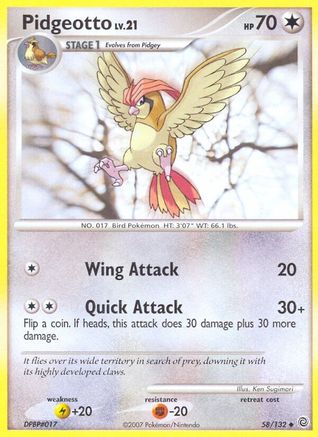 Pidgeotto (58) [Secret Wonders] Reverse Holofoil