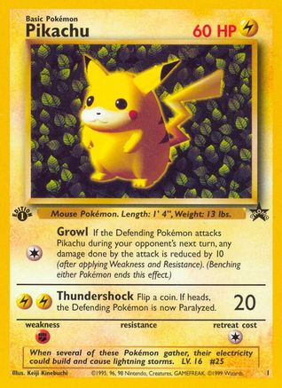 Pikachu (1) (Misprint) (1) [WoTC Promo] 1st Edition