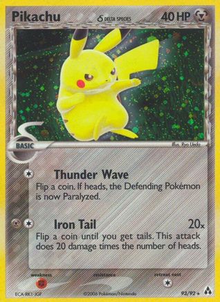Pikachu (Delta Species) (93) [Legend Maker] Holofoil