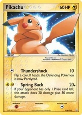 Pikachu Star (104) [Holon Phantoms] Holofoil