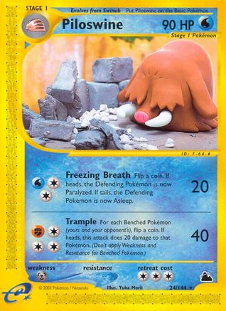 Piloswine (24) (24) [Skyridge] Reverse Holofoil