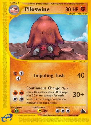 Piloswine (43) (43) [Skyridge] Reverse Holofoil